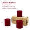Wrapables Fringe Chiffon Ribbons, 1.5 Inch x 7 Yd Frayed Edges Chiffon Ribbons for Wedding Invitations, Bridal Bouquet, Gift Wrapping, DIY Arts & Crafts (Set of 3), Burgundy